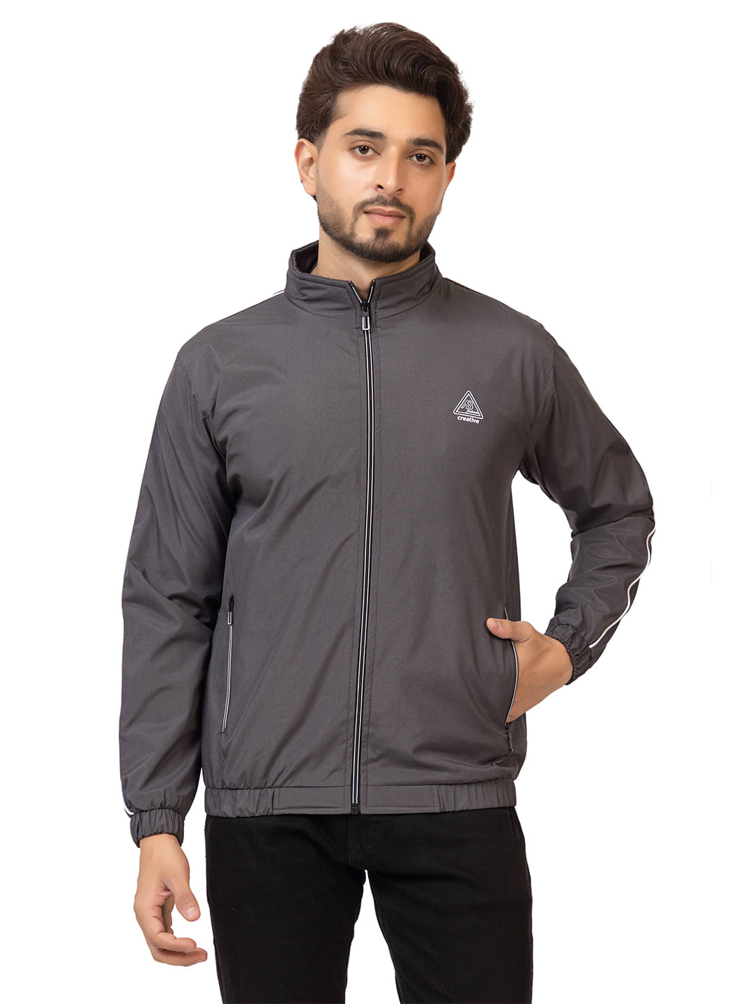 2nd Sky Polyester Men's Casual Jacket - Grey ( Pack of 1 ) 2nd Sky Polyester Men's Casual Jacket - Grey ( Pack of 1 )