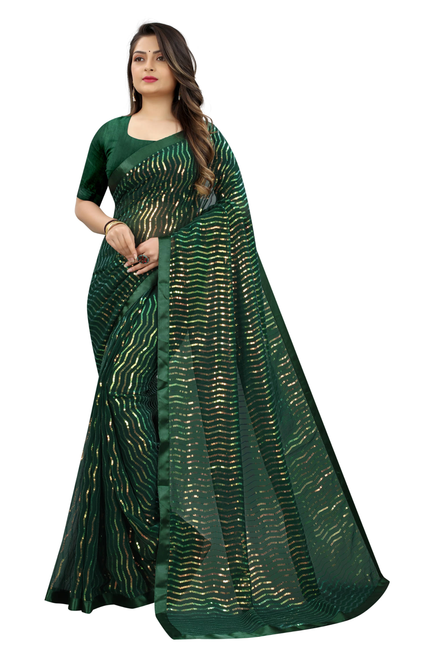 A TO Z CART Georgette Embroidered Regular Saree With Unstitched Blouse Piece ( Multicolor 1 ) A TO Z CART Georgette Embroidered Regular Saree With Unstitched Blouse Piece ( Multicolor 1 )