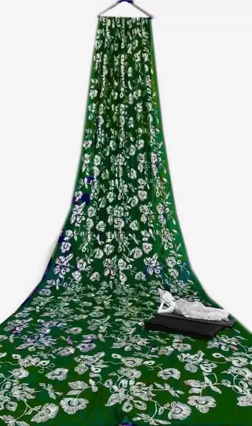 A TO Z CART Georgette Embroidered Regular Saree With Unstitched Blouse Piece ( Green ) A TO Z CART Georgette Embroidered Regular Saree With Unstitched Blouse Piece ( Green )