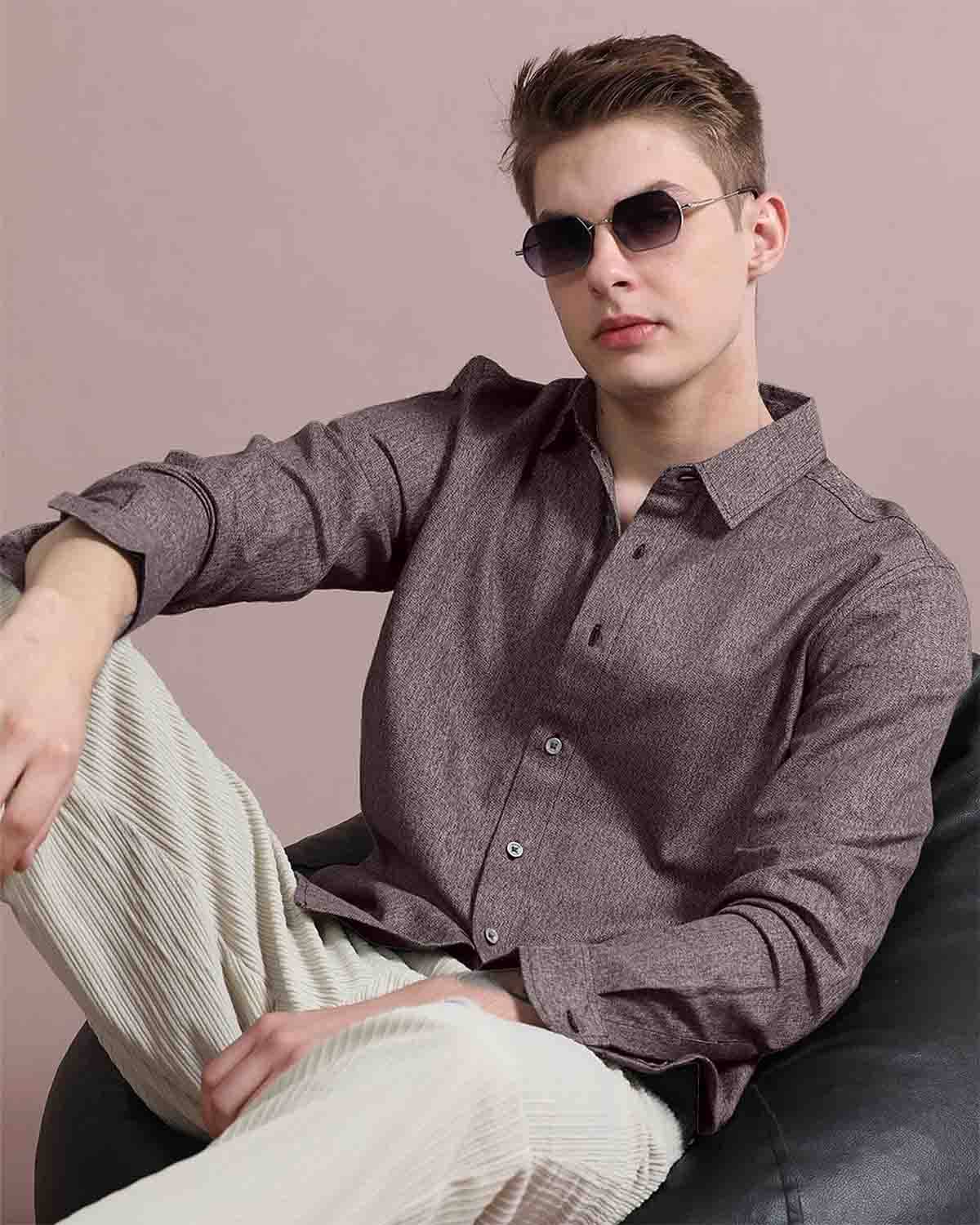     			BLS Cotton Blend Regular Fit Solids Full Sleeves Men's Casual Shirt - Maroon ( Pack of 1 )