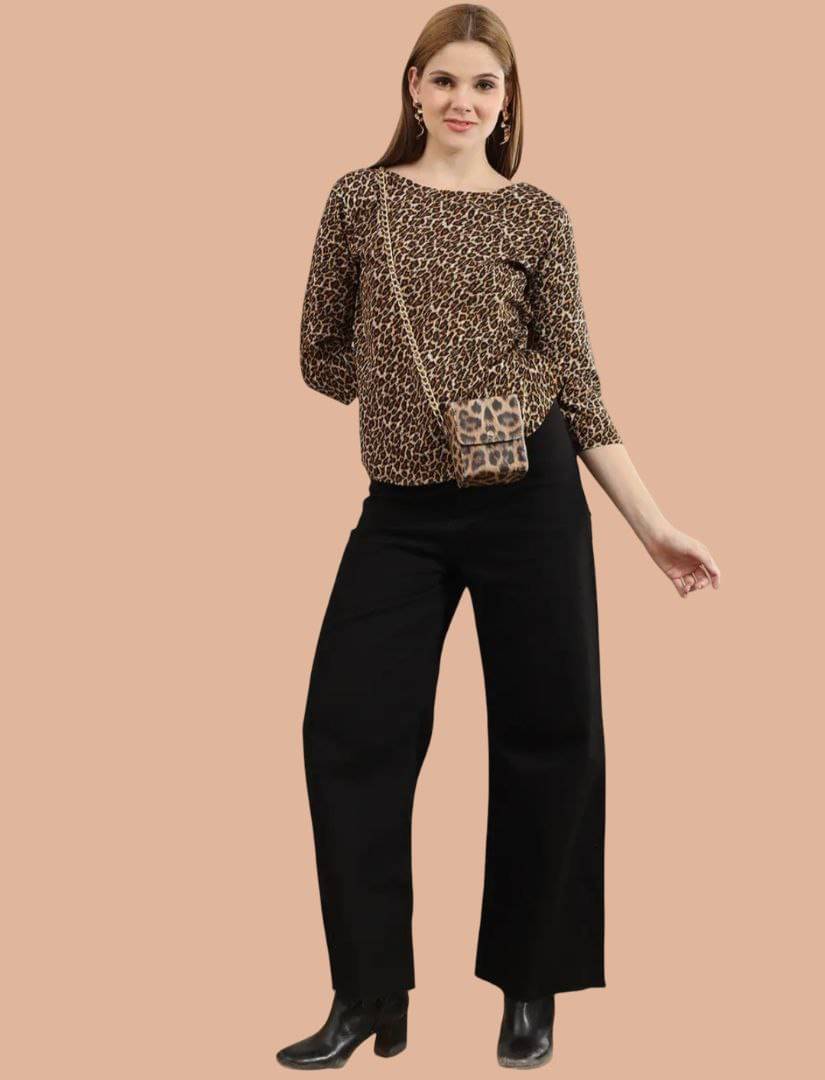     			Fashionfricks Women's Crepe Regular Top ( Beige )