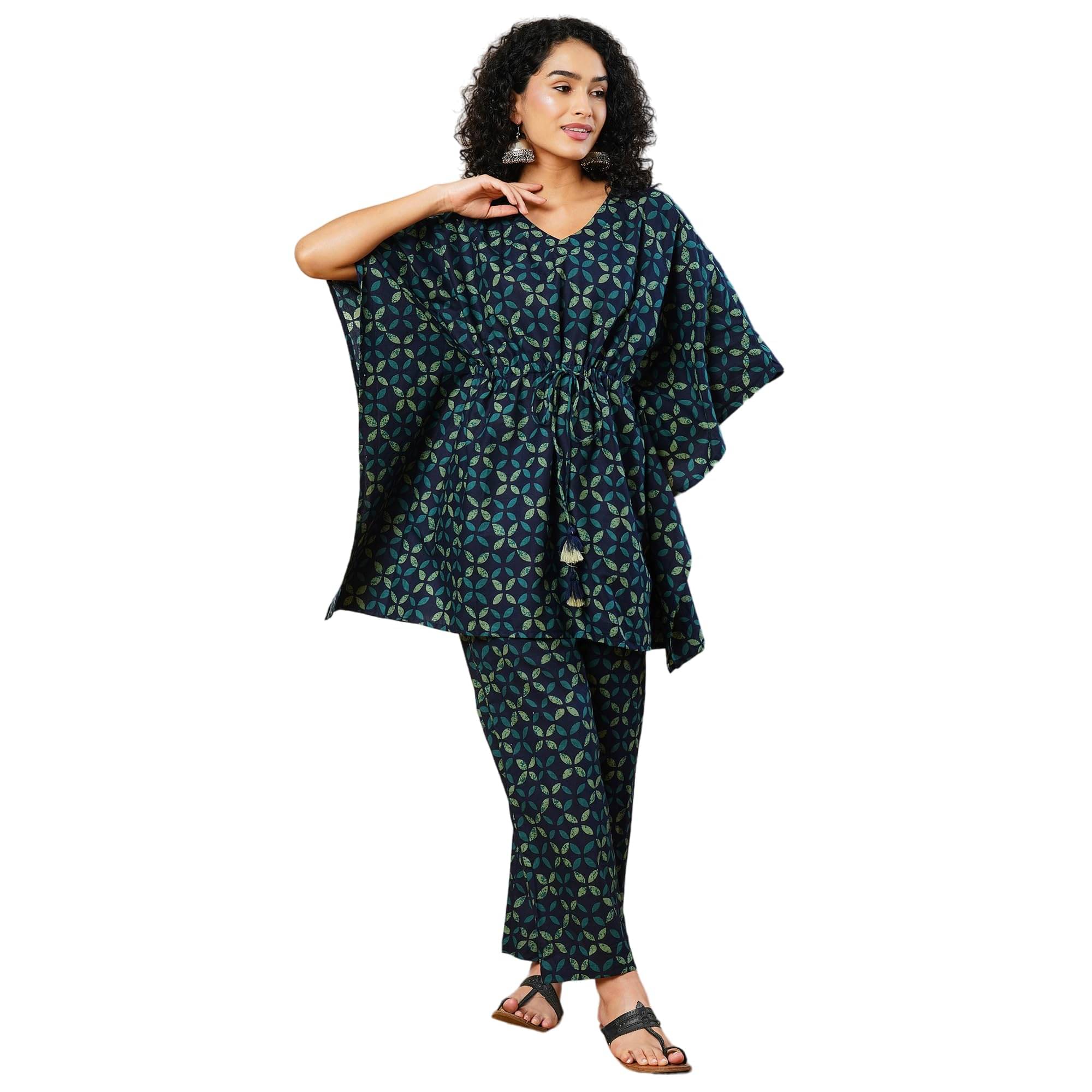     			Globus Women Tunic With Trousers Co-Ord Set ( Blue )