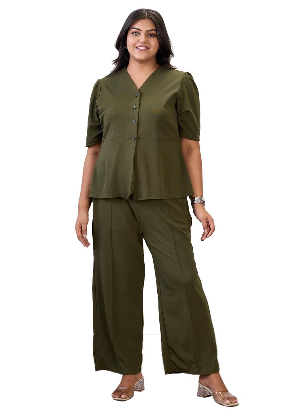     			Globus Women Tunic With Trousers Co-Ord Set ( Green )