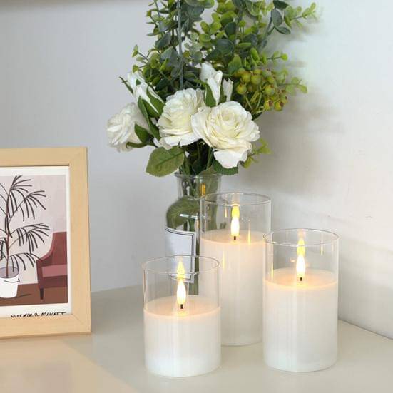     			Infispace Brown Pillar Candle 12.5 cm ( Pack of 3 )