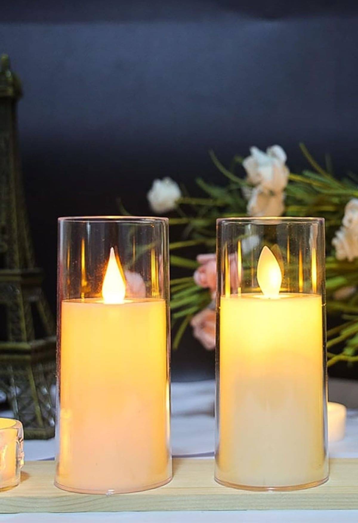     			Infispace Off-White Pillar Candle 10 cm ( Pack of 2 )