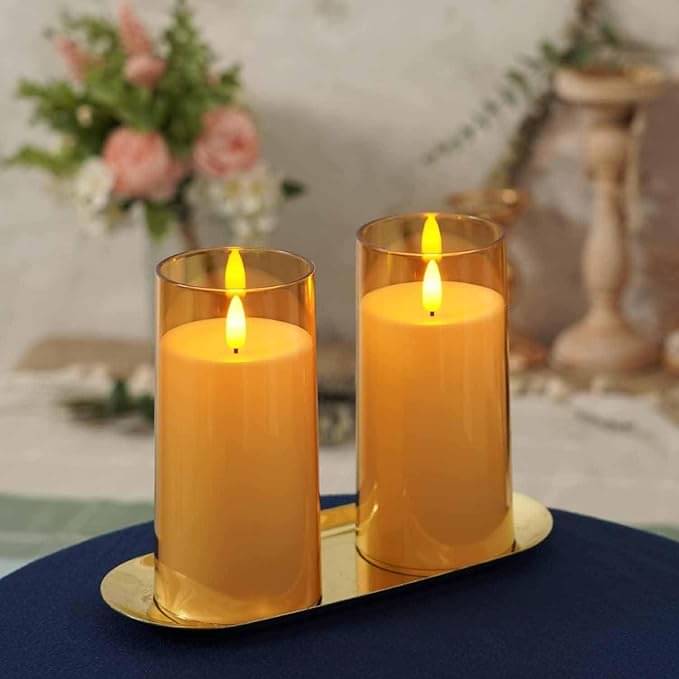     			Infispace White Pillar Candle 10 cm ( Pack of 2 )
