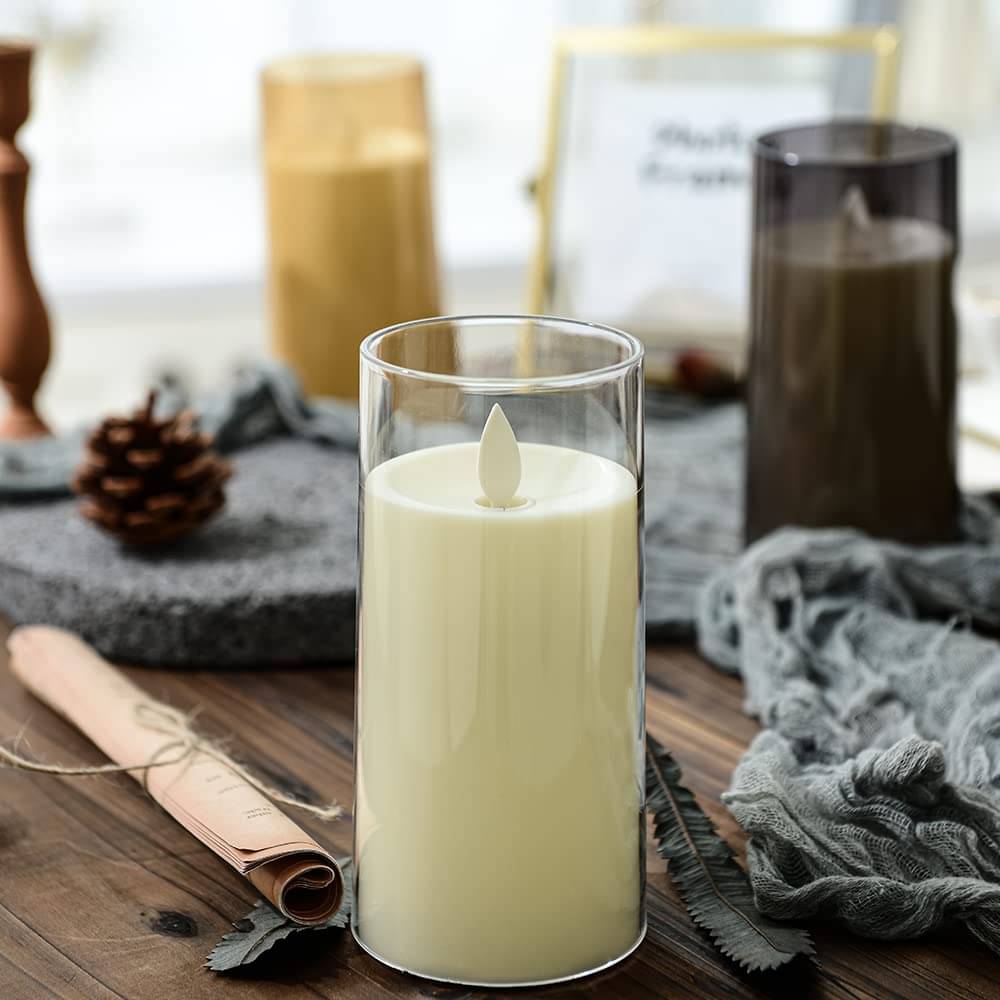     			Infispace White Pillar Candle 8 cm ( Pack of 1 )