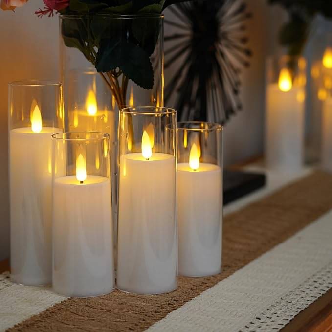     			Infispace Yellow Pillar Candle 15 cm ( Pack of 6 )