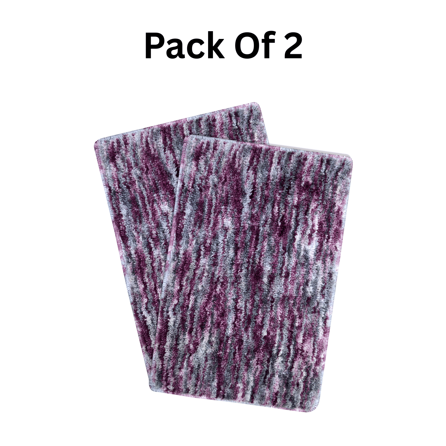     			LADLI JEE Purple Synthetic Rectangular Floor Mat ( Pack of 2 )