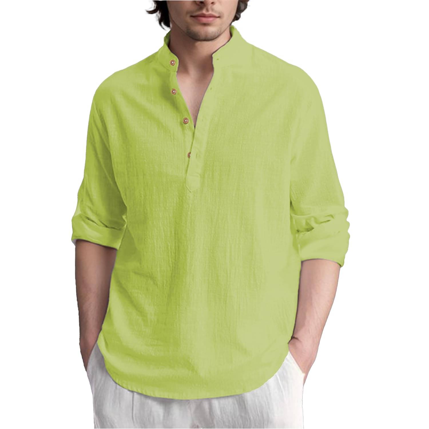     			LENIA Sea Green Blended Men's Regular Kurta ( Pack of 1 )