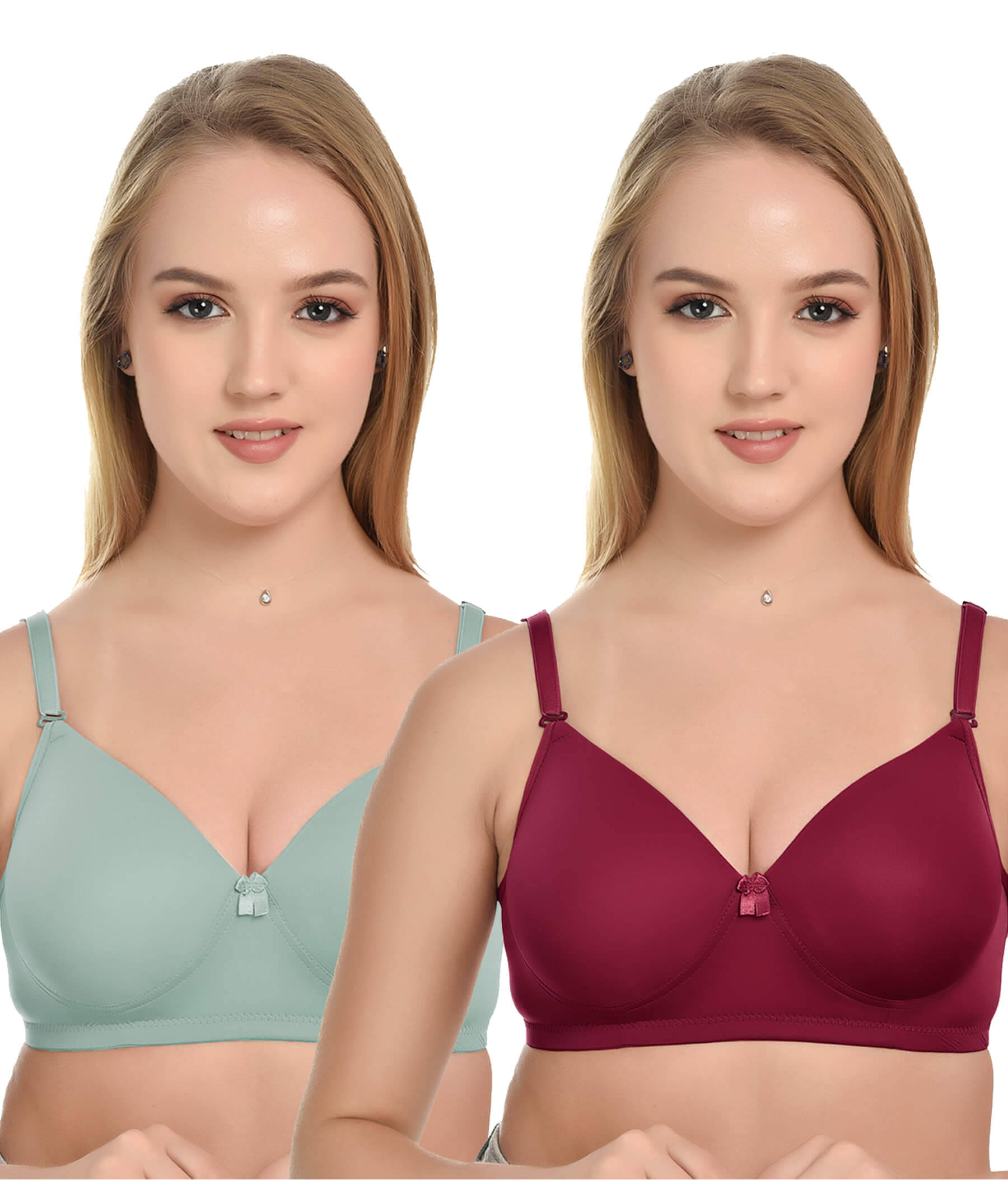 Lushmod Pack of 2 Lycra Lightly Padded T-Shirt Bra For Women ( Multicolor 2 ) Lushmod Pack of 2 Lycra Lightly Padded T-Shirt Bra For Women ( Multicolor 2 )
