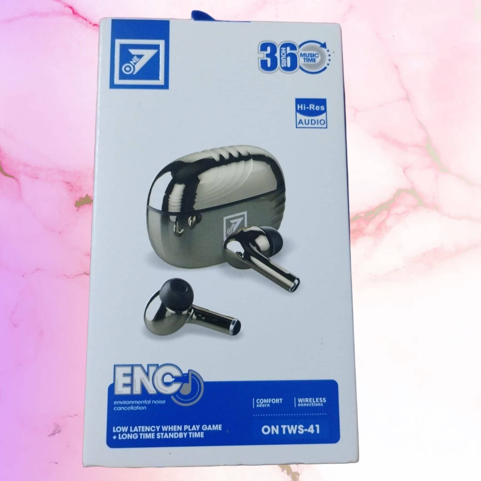     			One7 TWS-41 ENC Bluetooth Earbuds | 30H Playtime | Hi-Res Audio | Low Latency Gaming Earbuds | Wireless Mini Pods with Mic