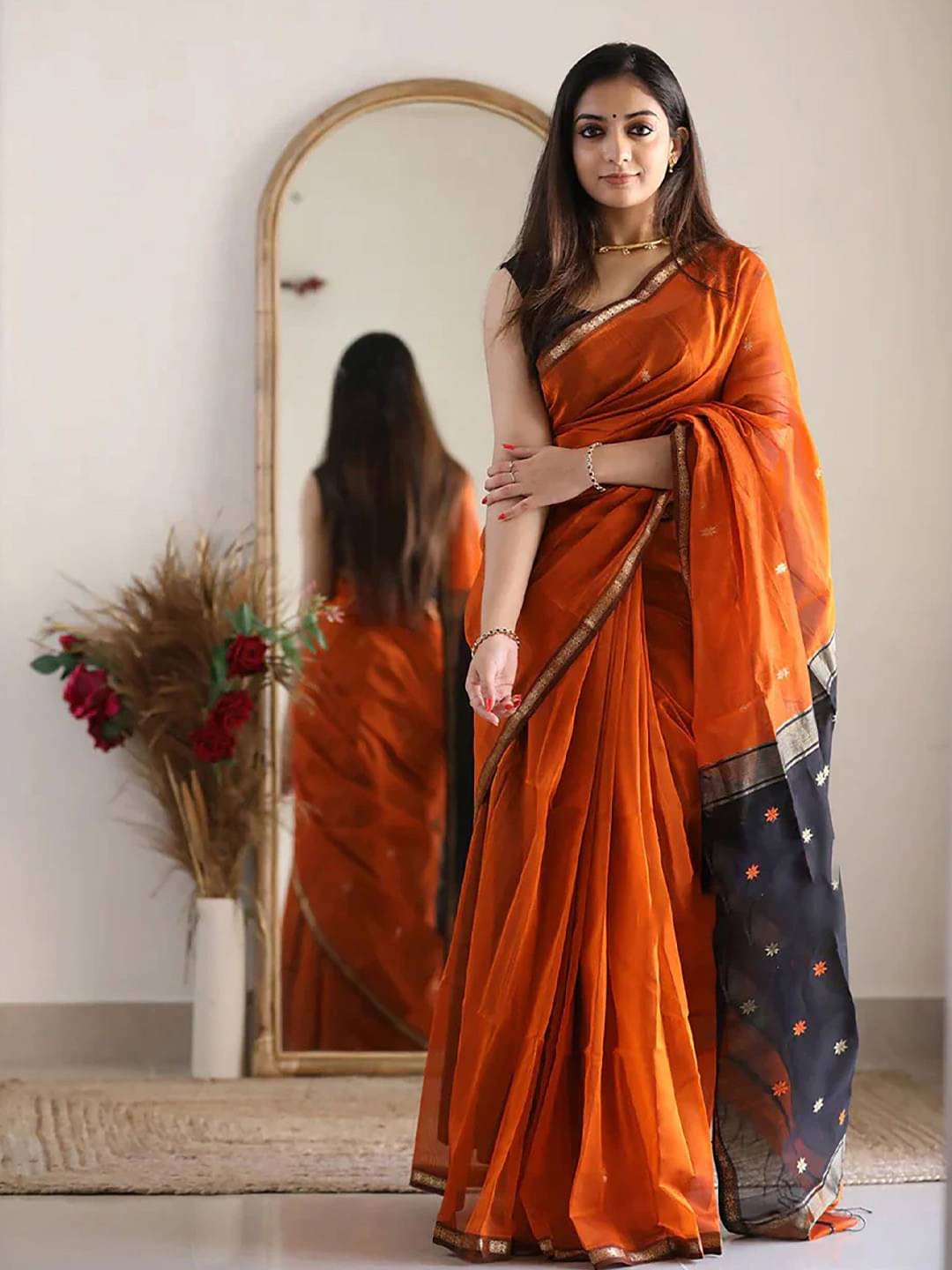 PEER STORE Cotton Silk Woven Banarasi saree With Unstitched Blouse Piece ( Multicolor 9 )     			PEER STORE Cotton Silk Woven Banarasi saree With Unstitched Blouse Piece ( Multicolor 9 )