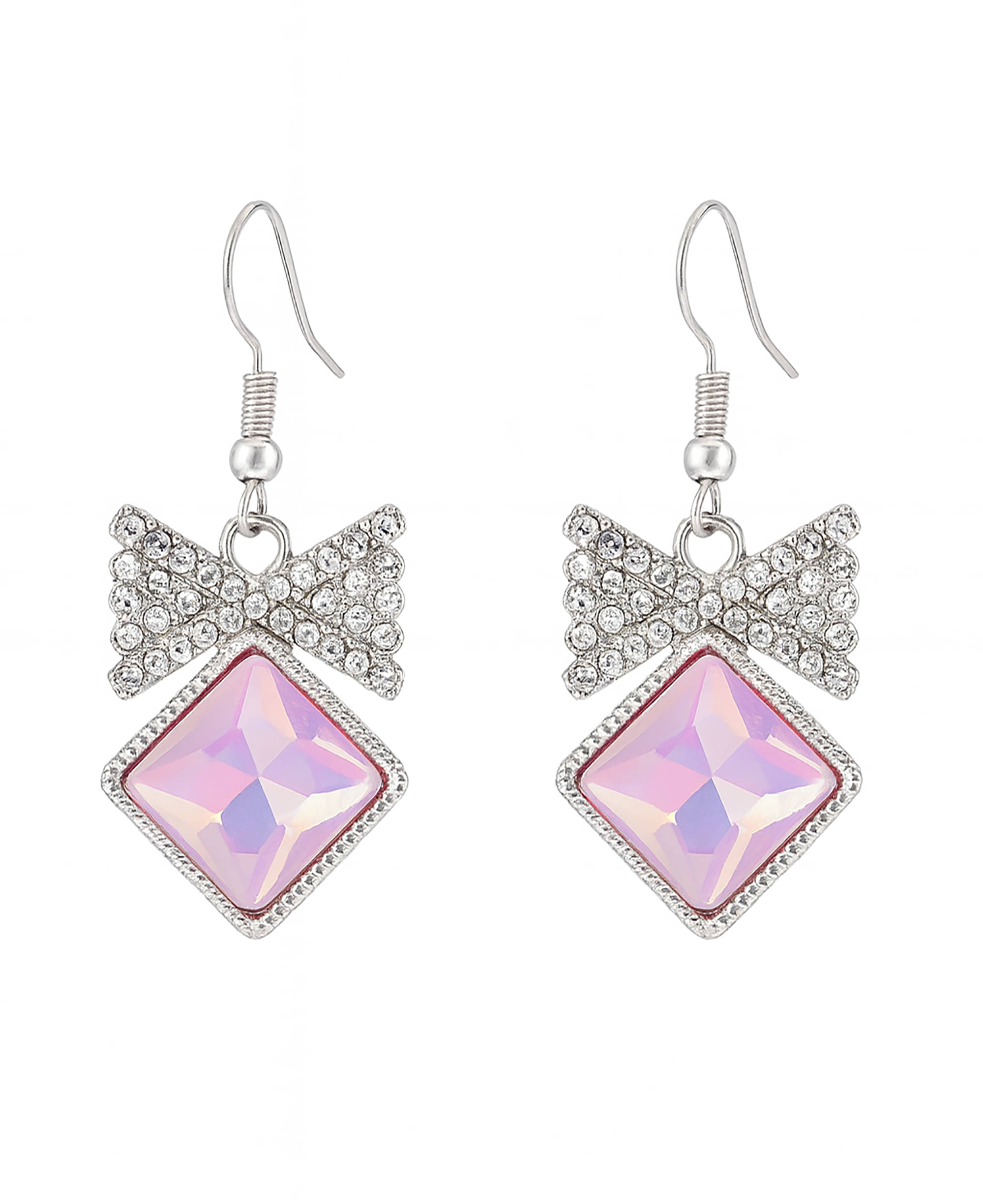     			RANEM Pink Drop Earrings ( Pack of 1 )
