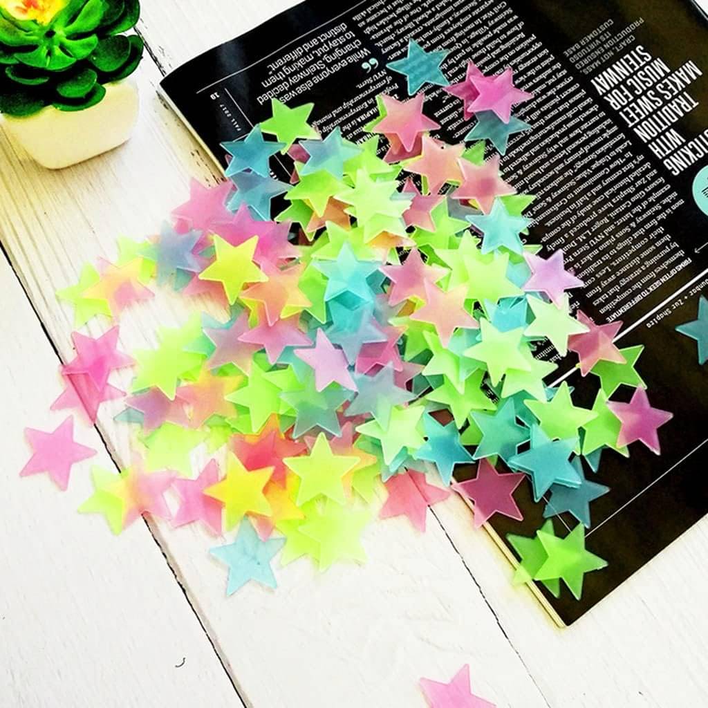 RICHER BRAND Luminous 3D Glow in The Dark Stars Glow Stars Stickers for Ceiling Adhesive 50pcs Glowing Stars for Starry Sky Wall Decals for Home Decoration Kids Birthday RICHER BRAND Luminous 3D Glow in The Dark Stars Glow Stars Stickers for Ceiling Adhesive 50pcs Glowing Stars for Starry Sky Wall Decals for Home Decoration Kids Birthday