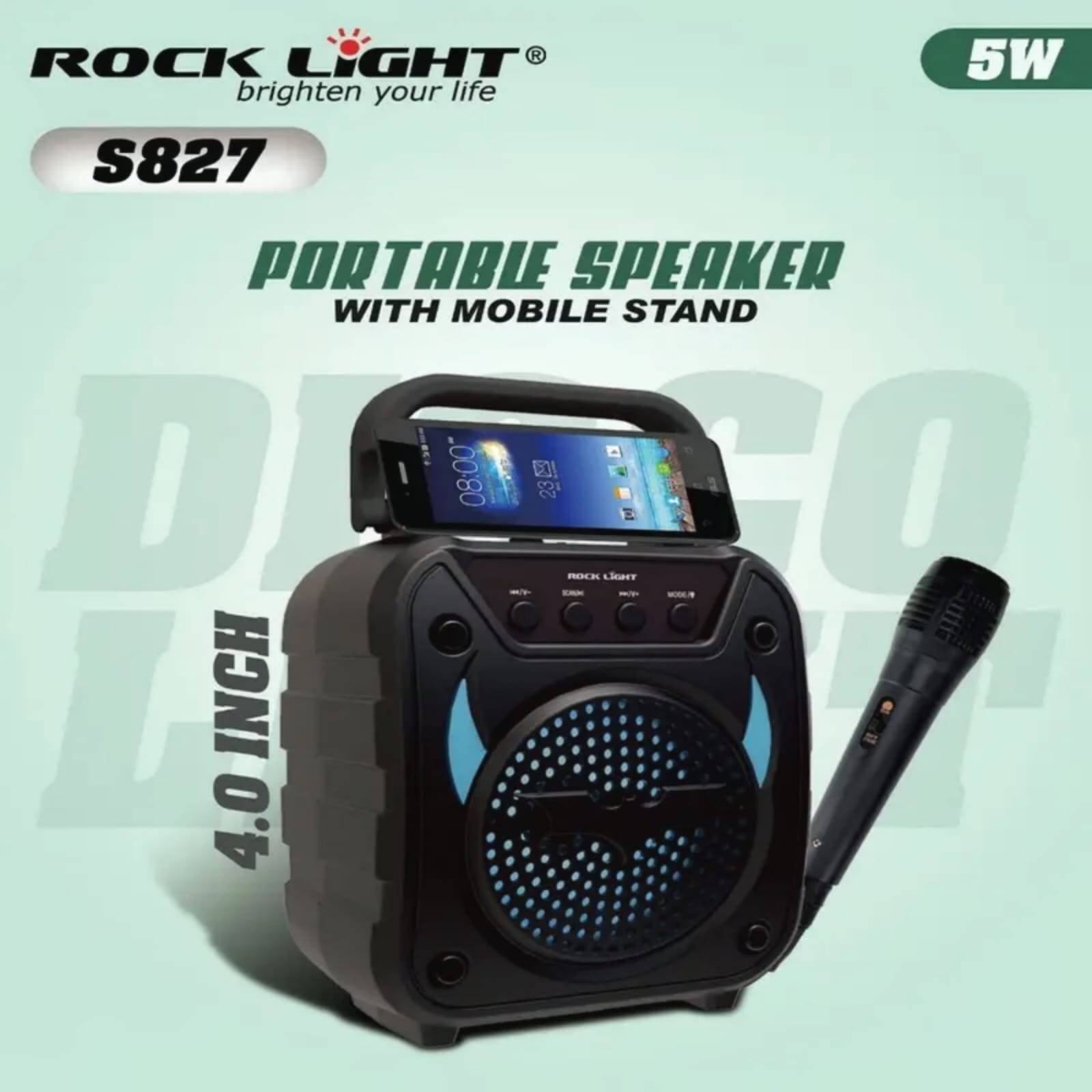     			Rock Lite S827 10 W Bluetooth Speaker Bluetooth V 5.3 with USB,TWS feature,3D Bass Playback Time 4 hrs Black