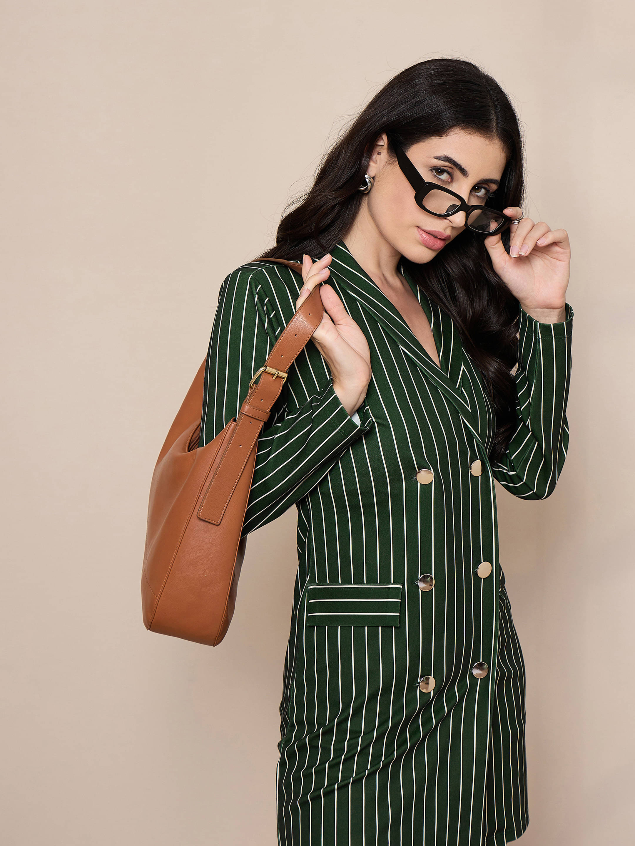     			SASSAFRAS worklyf Women Polyester Blend A-line Dress ( Green )
