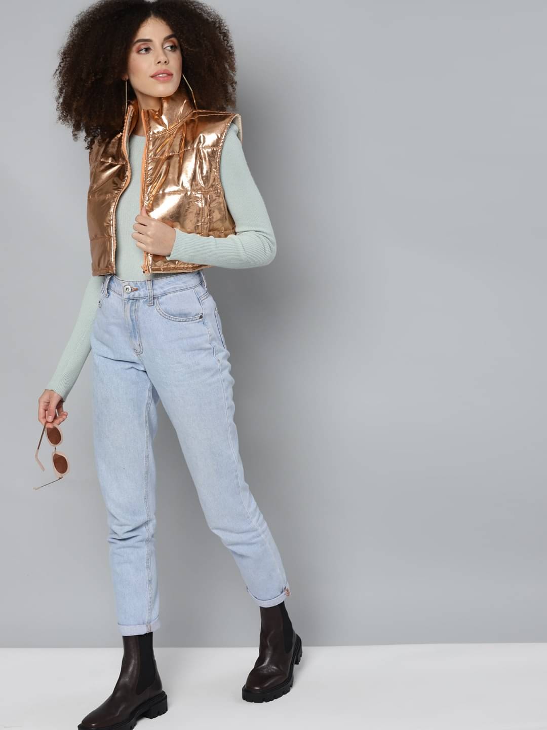     			Sassafras - Polyester Brown Puffer