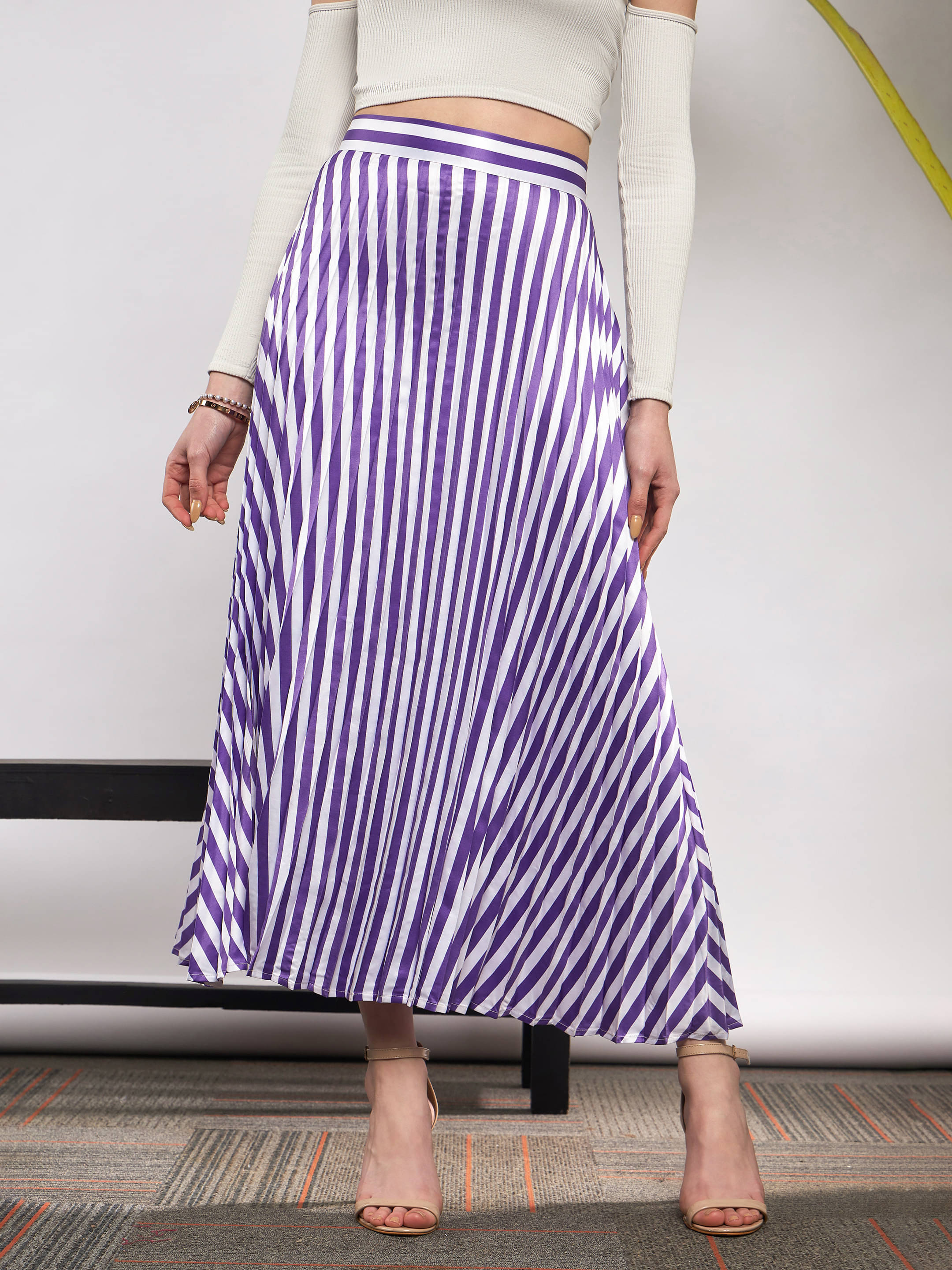 Sassafras Purple Polyester Women's Flared Skirt ( Pack of 1 ) Sassafras Purple Polyester Women's Flared Skirt ( Pack of 1 )
