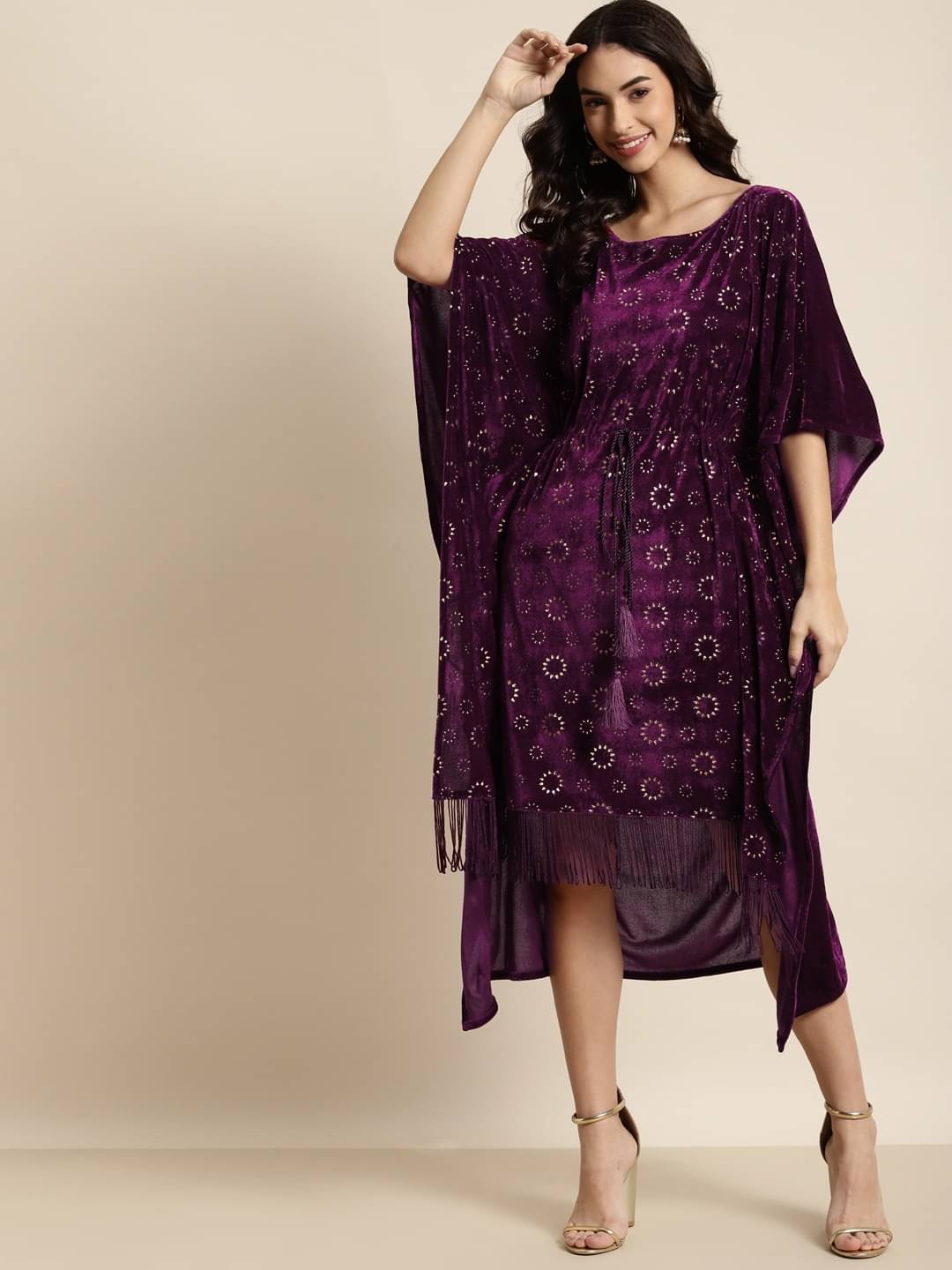     			Shae by SASSAFRAS Women Polyester Kaftan ( Purple )