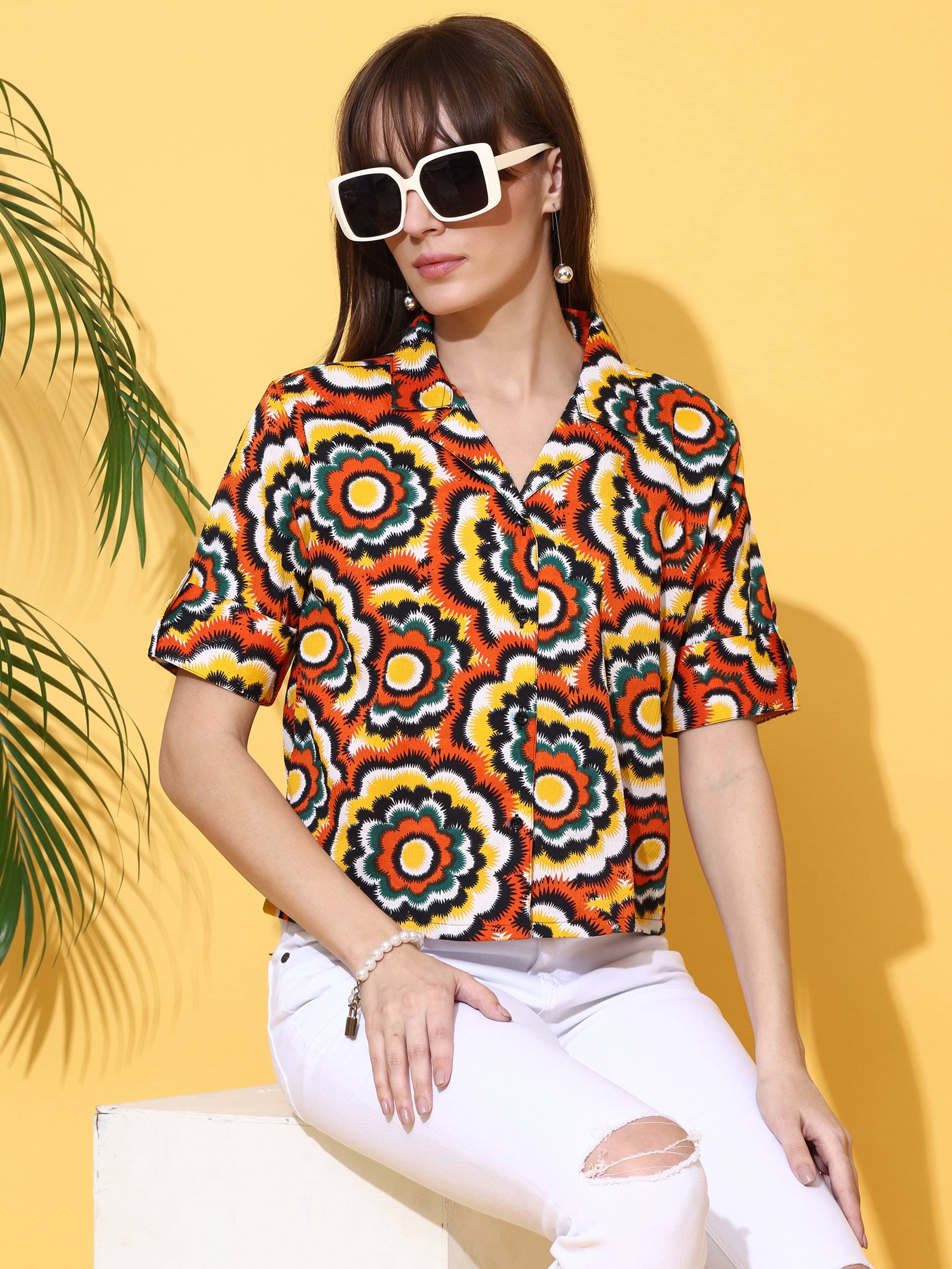 Sheetal associates Women's Crepe A-Line Top ( Multicolor 1 )     			Sheetal associates Women's Crepe A-Line Top ( Multicolor 1 )