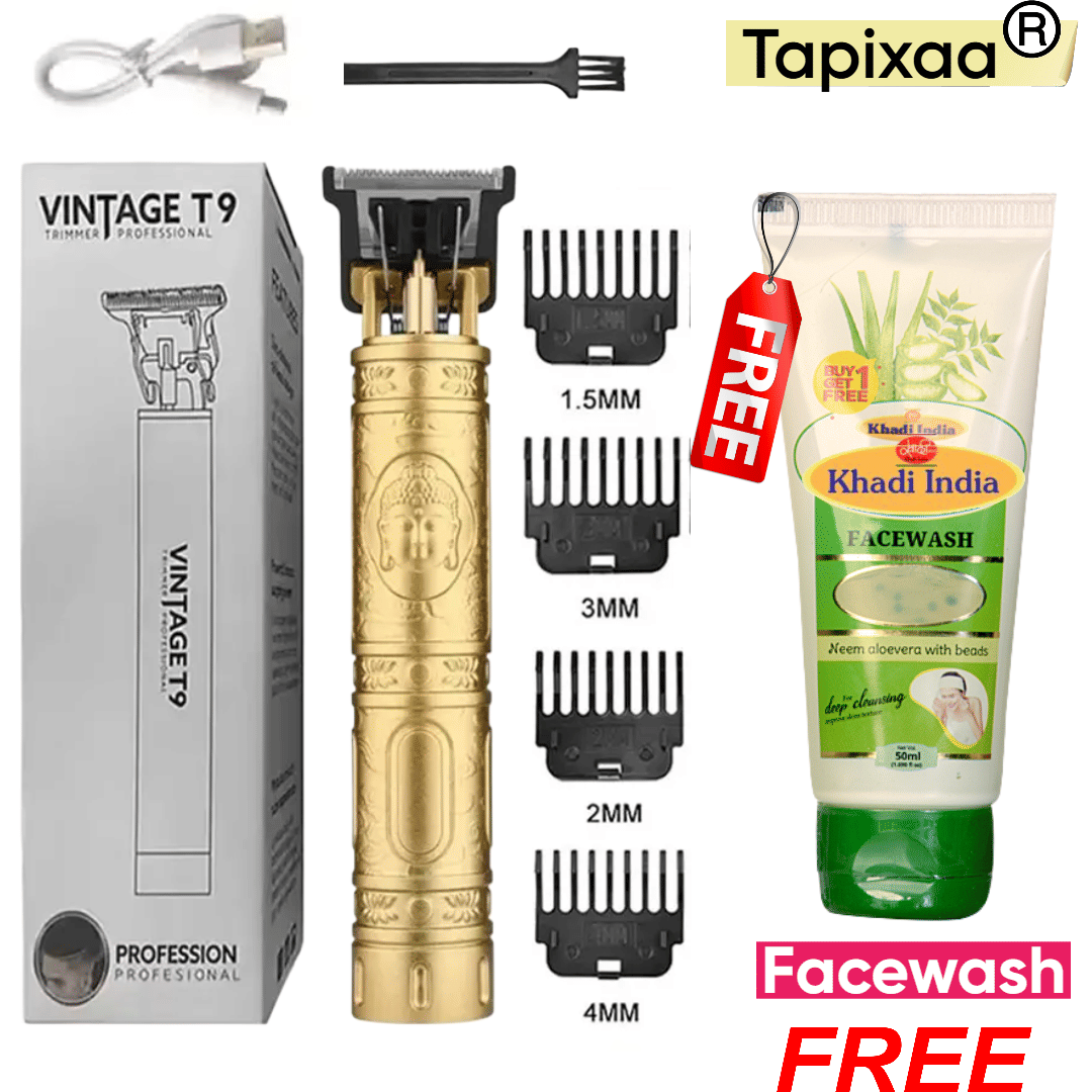     			Tapixaa Men's Beard Trimmer Gold Cordless Beard Trimmer With 45 minutes Runtime