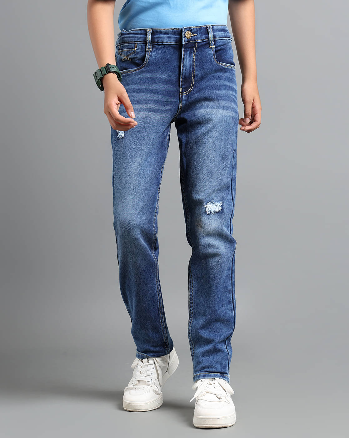     			Under Fourteen Only Pack of 1 Boys Denim Jeans ( BLUE )