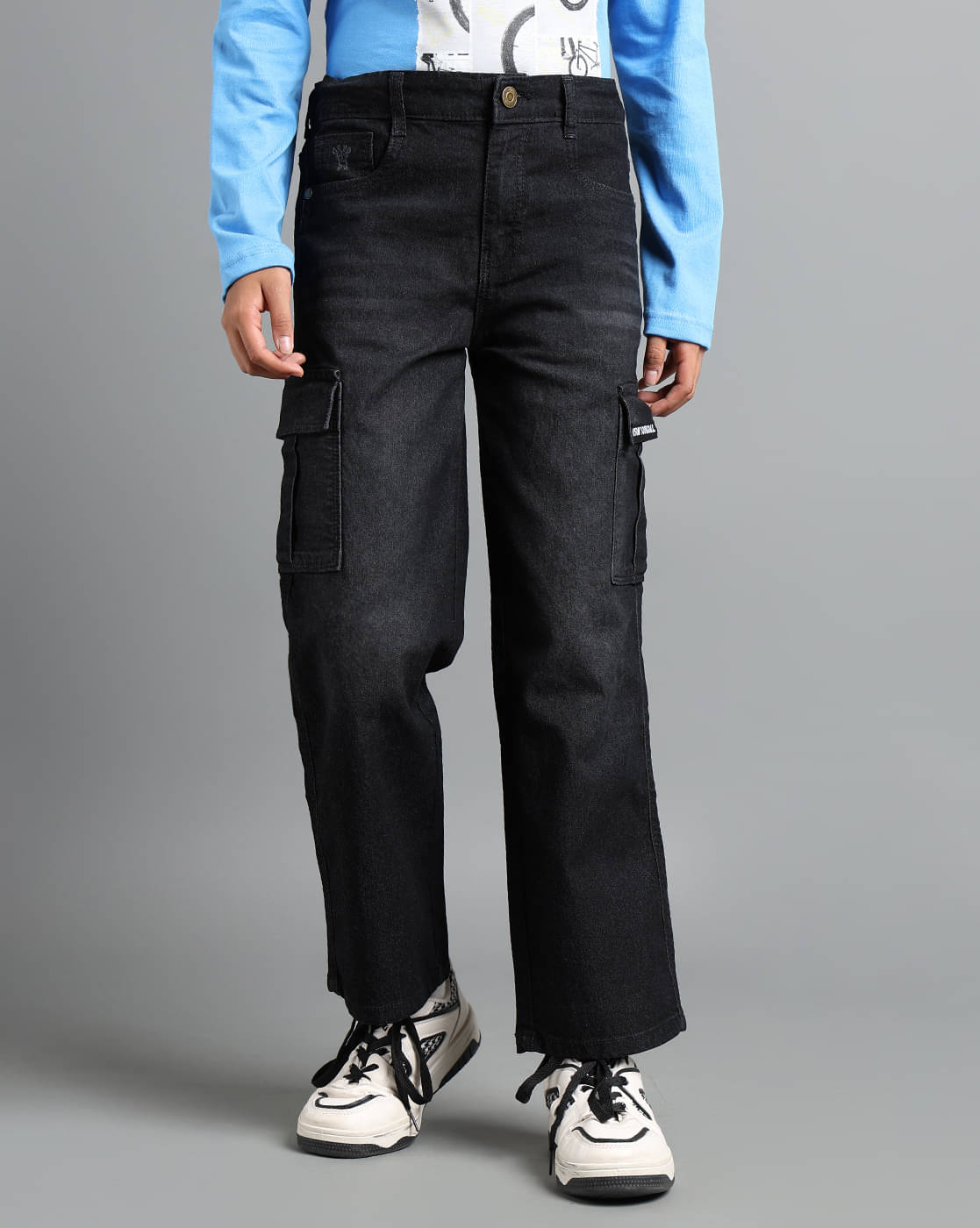     			Under Fourteen Only Pack of 1 Boys Denim Jeans ( BLACK )