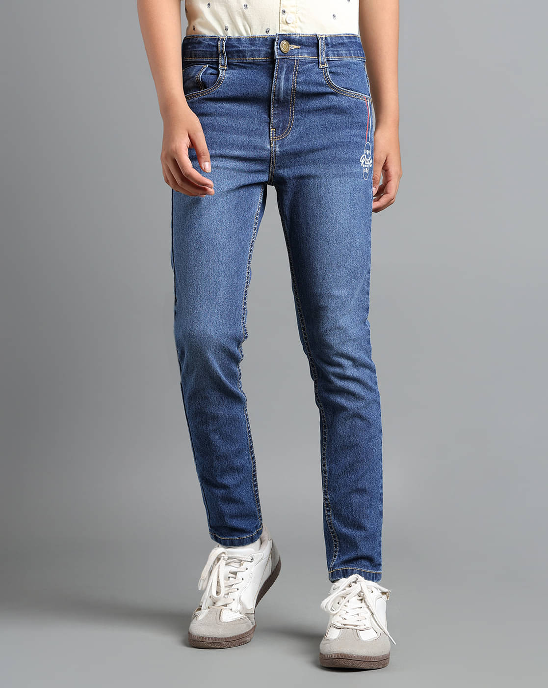    			Under Fourteen Only Pack of 1 Boys Denim Jeans ( Blue )