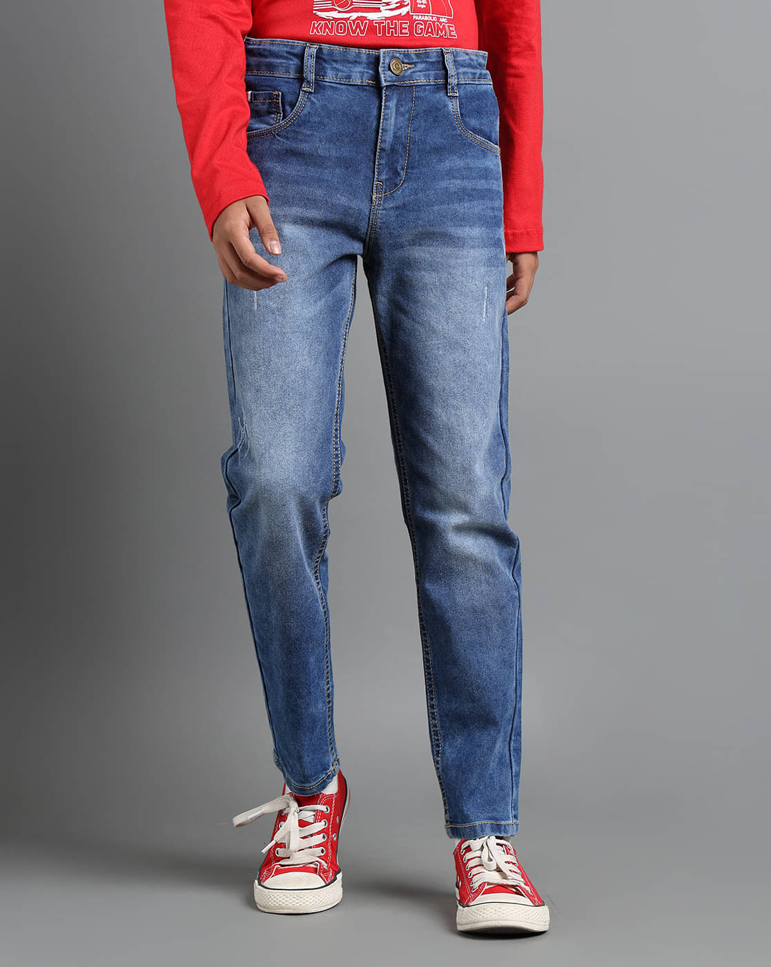     			Under Fourteen Only Pack of 1 Boys Denim Jeans ( BLUE )