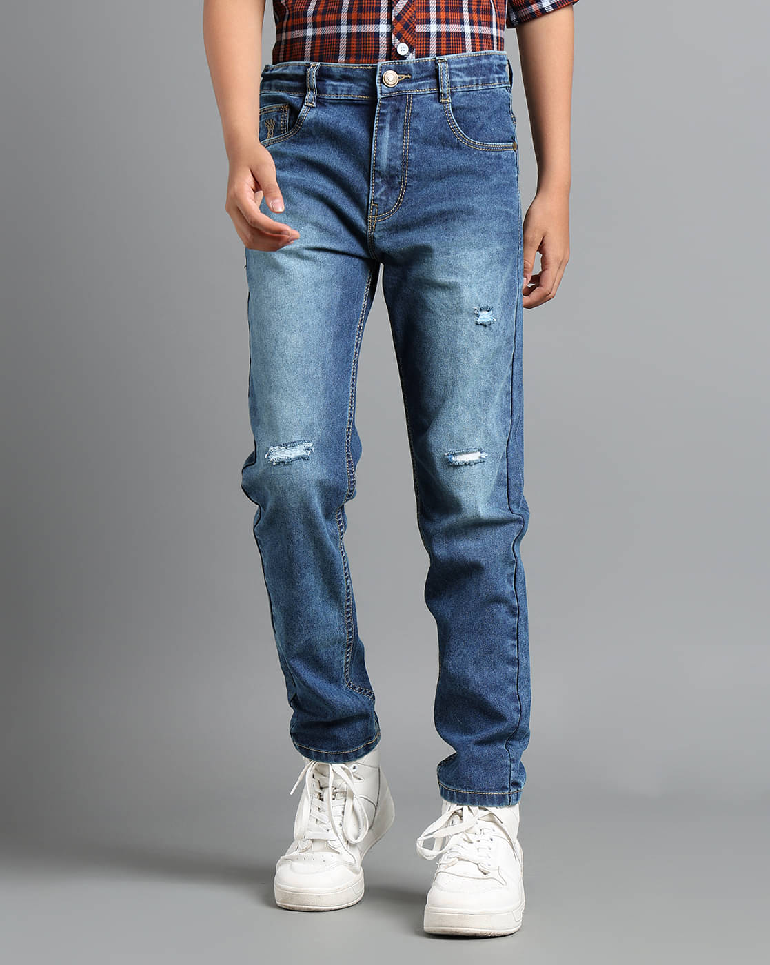     			Under Fourteen Only Pack of 1 Boys Denim Jeans ( Blue )