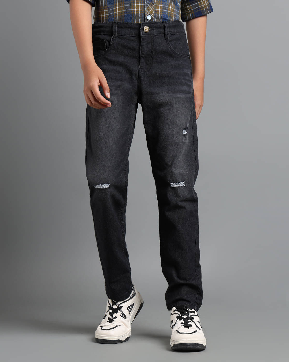     			Under Fourteen Only Pack of 1 Boys Denim Jeans ( BLACK )