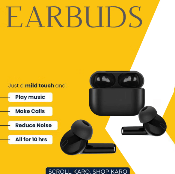     			Wireless Earbuds with Mic, Bluetooth 5.3 in-Ear Headphones with Hi-Fi Stereo Sound, Touch Control, Fast Charging Case, Earphones for Android & iOS( BLACK AND WHITE BOTH COLOR AVILABLE ODER AS PER YOUR FAV COLOR
