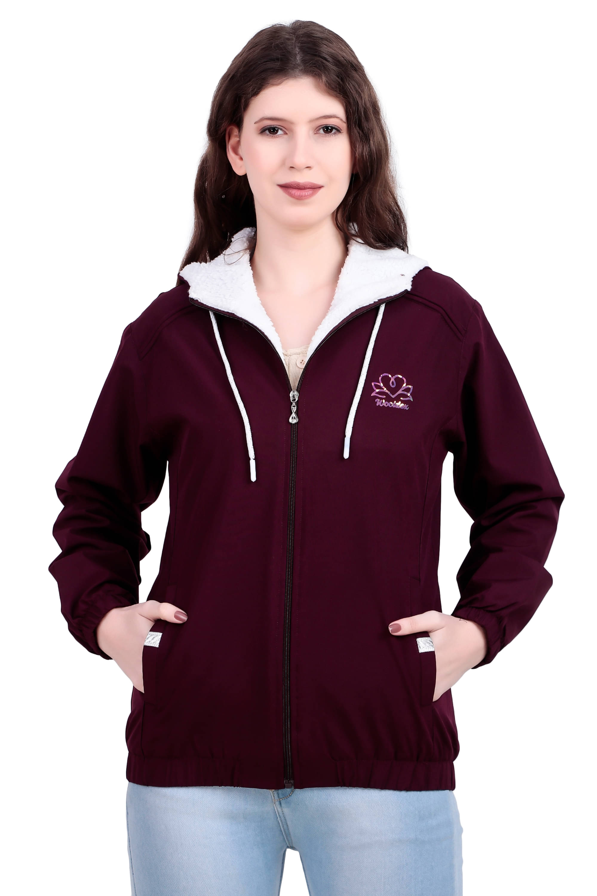     			Wooldex Women Regular Jacket ( Maroon )