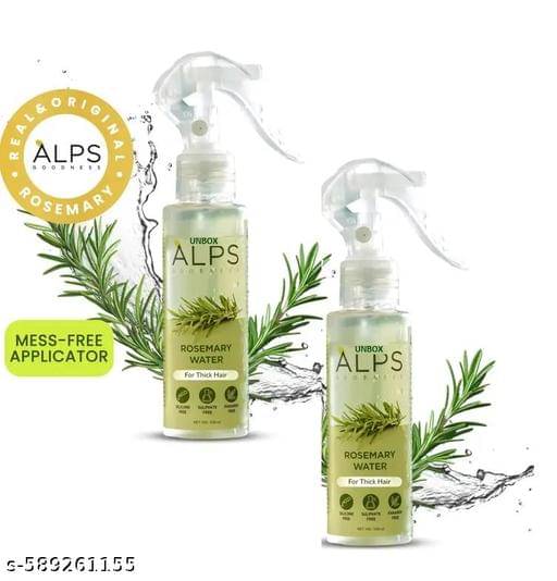 A-L-P-S G-oodness R osemary Water Spray For Hair Growth (100 ml) | Hair Spray for Regrowth | R osemary Hair Mist | Adds Shine | Helps Reduce Hairfall | Strengthens Hair | Suitable For All Hair Types (PACK OF 2) COMBO new(02 combo)PAC417 A-L-P-S G-oodness R osemary Water Spray For Hair Growth (100 ml) | Hair Spray for Regrowth | R osemary Hair Mist | Adds Shine | Helps Reduce Hairfall | Strengthens Hair | Suitable For All Hair Types (PACK OF 2) COMBO new(02 combo)PAC417