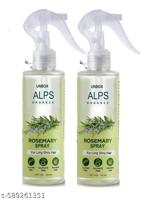 A-L-P-S G-oodness R osemary Water Spray For Hair Growth (100 ml) | Hair Spray for Regrowth | R osemary Hair Mist | Adds Shine | Helps Reduce Hairfall | Strengthens Hair | Suitable For All Hair Types (PACK OF 2) COMBO new(02 combo)PAC387 A-L-P-S G-oodness R osemary Water Spray For Hair Growth (100 ml) | Hair Spray for Regrowth | R osemary Hair Mist | Adds Shine | Helps Reduce Hairfall | Strengthens Hair | Suitable For All Hair Types (PACK OF 2) COMBO new(02 combo)PAC387