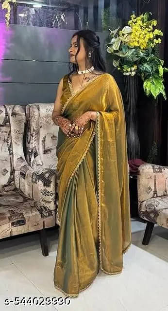     			ANAND SAREES Silk Blend Solid Ilkal Saree With Unstitched Blouse Piece ( MUSTARD )