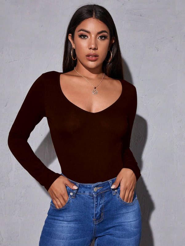     			Aahwan Women's Polyester Regular top ( Brown )