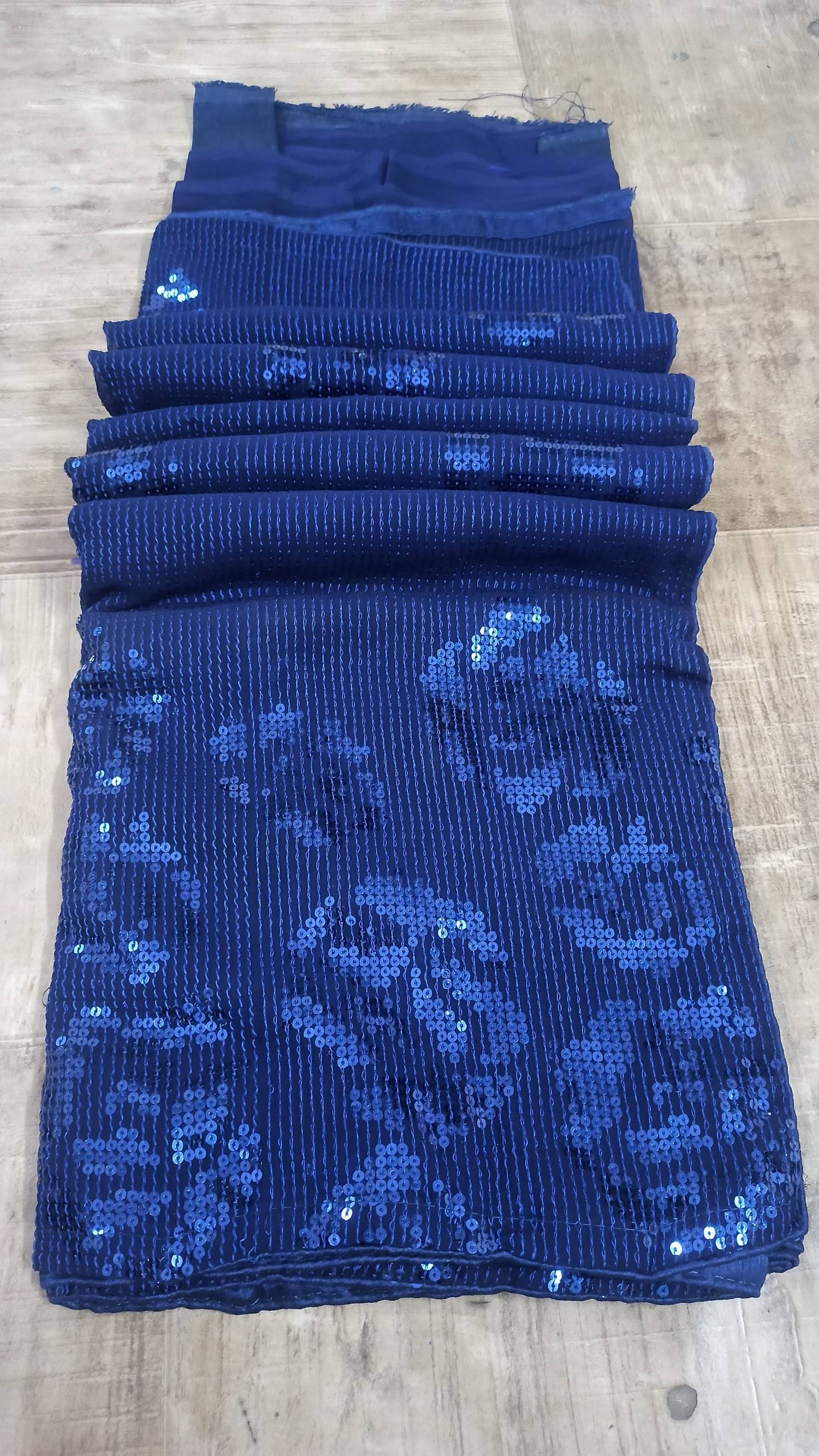Aika Georgette Embroidered Regular Saree With Unstitched Blouse Piece ( Blue ) Aika Georgette Embroidered Regular Saree With Unstitched Blouse Piece ( Blue )