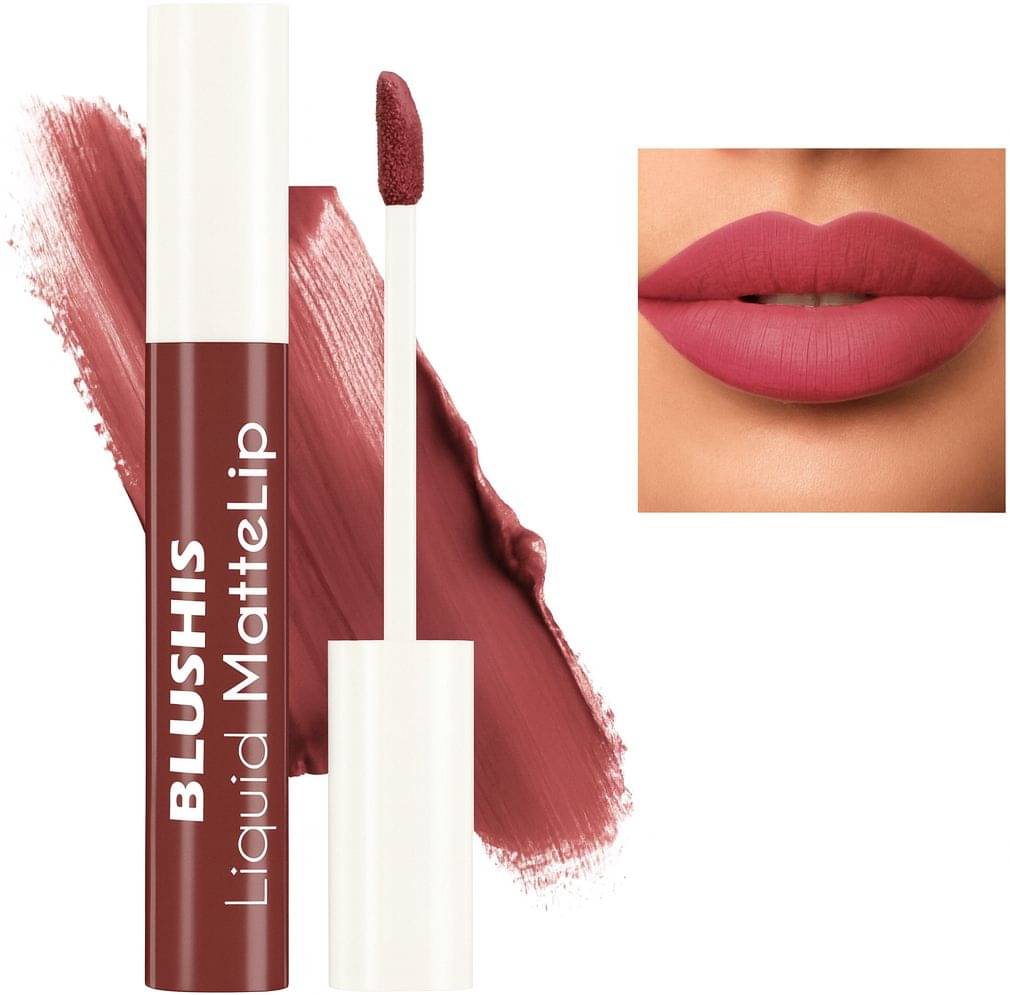     			BLUSHIS Pink Matte Smudge Free Liquid Lipstick ( Pack of 1 )