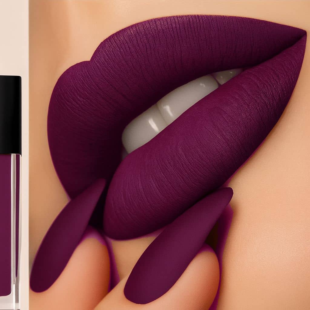 BLUSHIS Purple Matte Smudge Free Liquid Lipstick ( Pack of 1 )