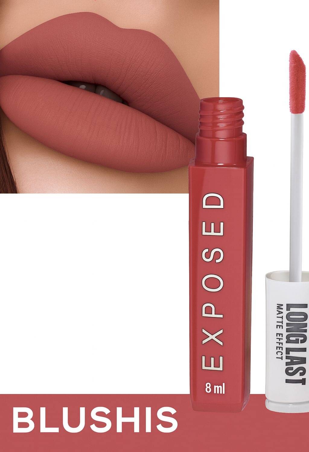     			BLUSHIS Red Matte Smudge Free Liquid Lipstick ( Pack of 1 )
