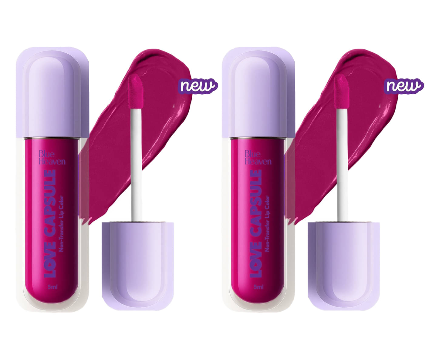 Blue Heaven Love Capsule Non Transfer Lip Colour, Fushia Pink, 5ml (Pack of 2)     			Blue Heaven Love Capsule Non Transfer Lip Colour, Fushia Pink, 5ml (Pack of 2)