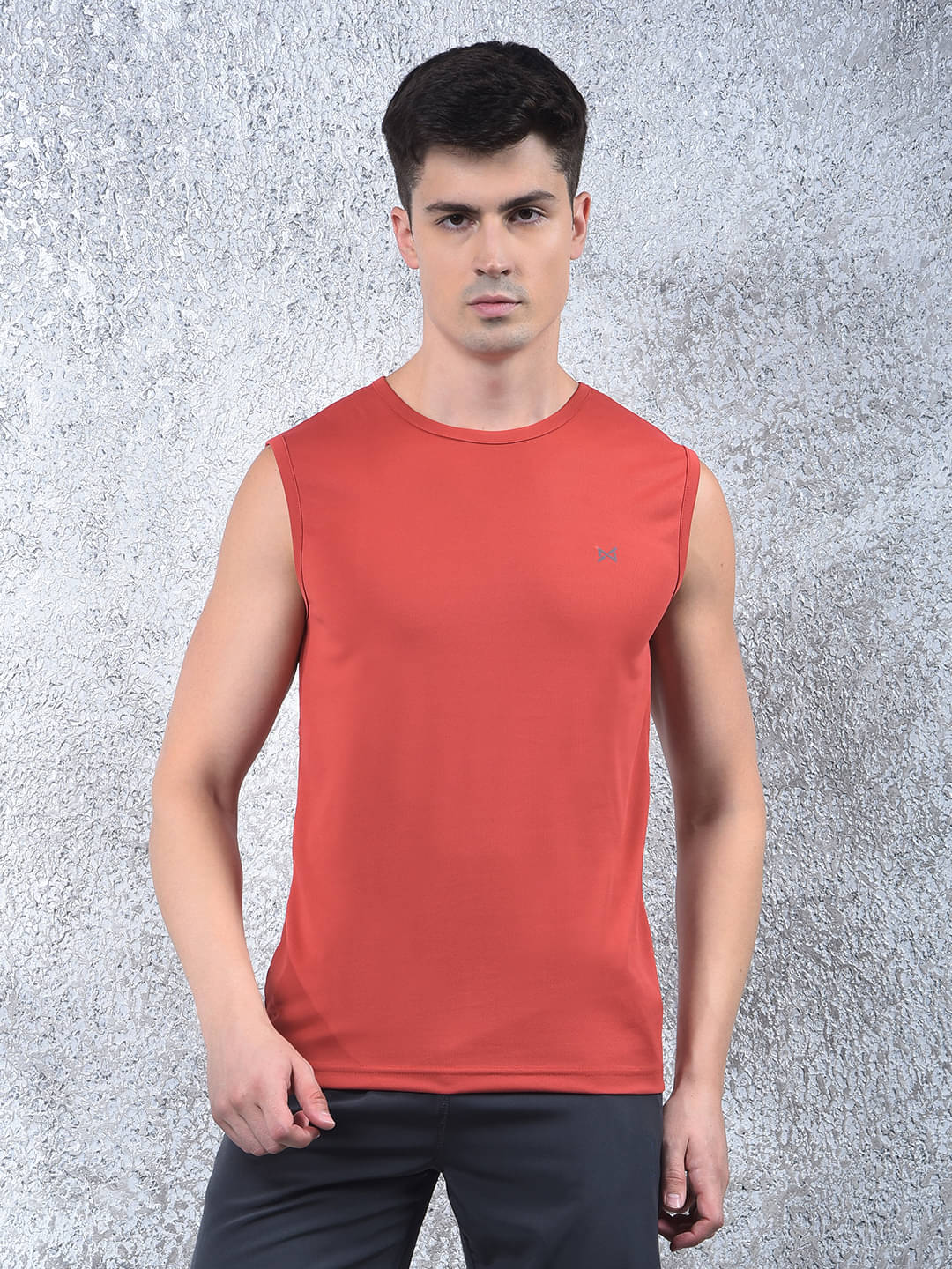     			Force NXT Red Polyester Regular Fit Men's Tanks ( Pack of 1 )
