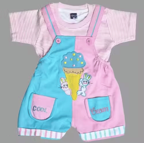 Generic Pack of 1 Baby Boys Cotton Blend T-Shirt & Dungarees Set ( Pink ) Generic Pack of 1 Baby Boys Cotton Blend T-Shirt & Dungarees Set ( Pink )
