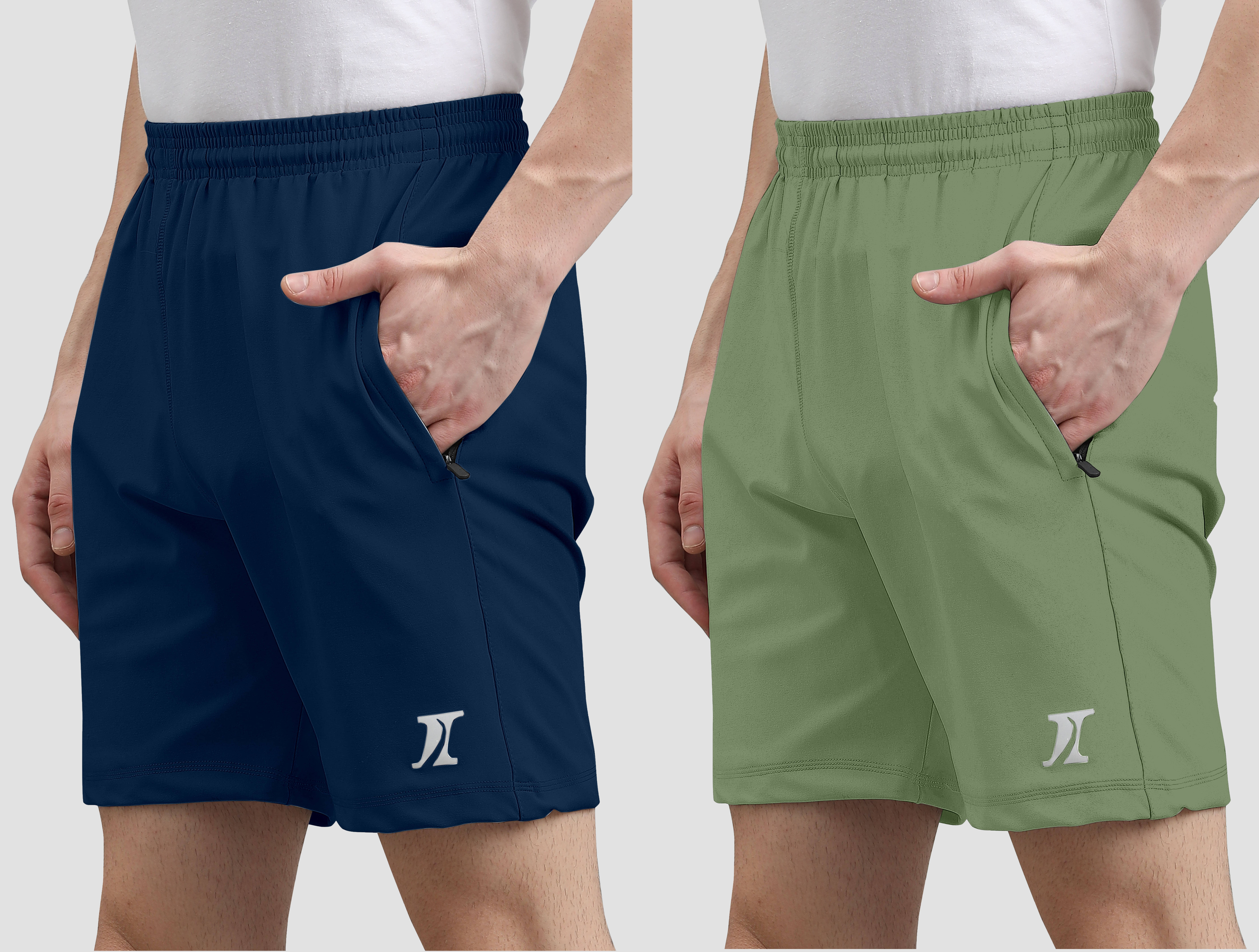 INDICLUB Multicolor 4 Lycra Men's Shorts ( Pack of 2 )     			INDICLUB Multicolor 4 Lycra Men's Shorts ( Pack of 2 )