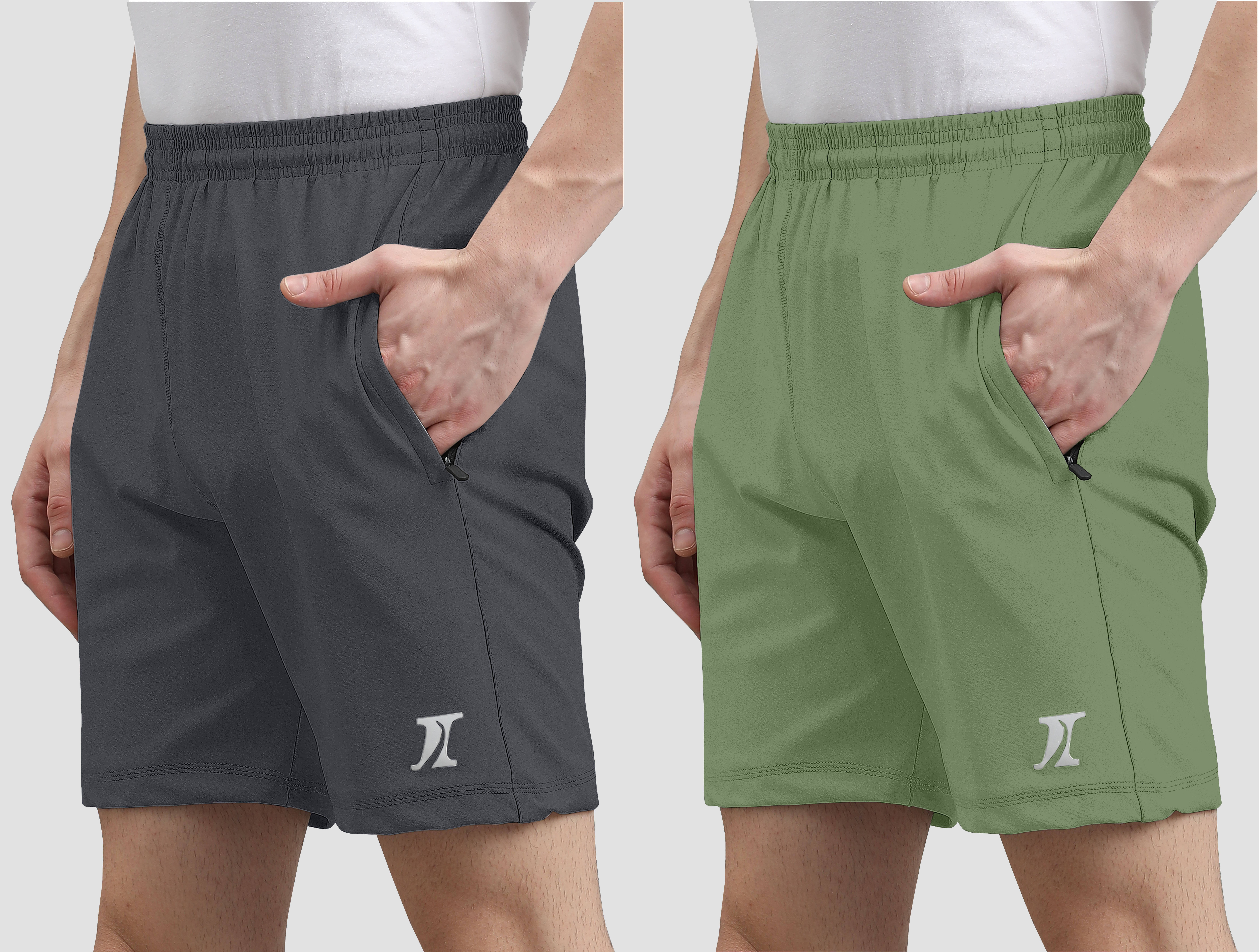 INDICLUB Multicolor 7 Lycra Men's Shorts ( Pack of 2 ) INDICLUB Multicolor 7 Lycra Men's Shorts ( Pack of 2 )