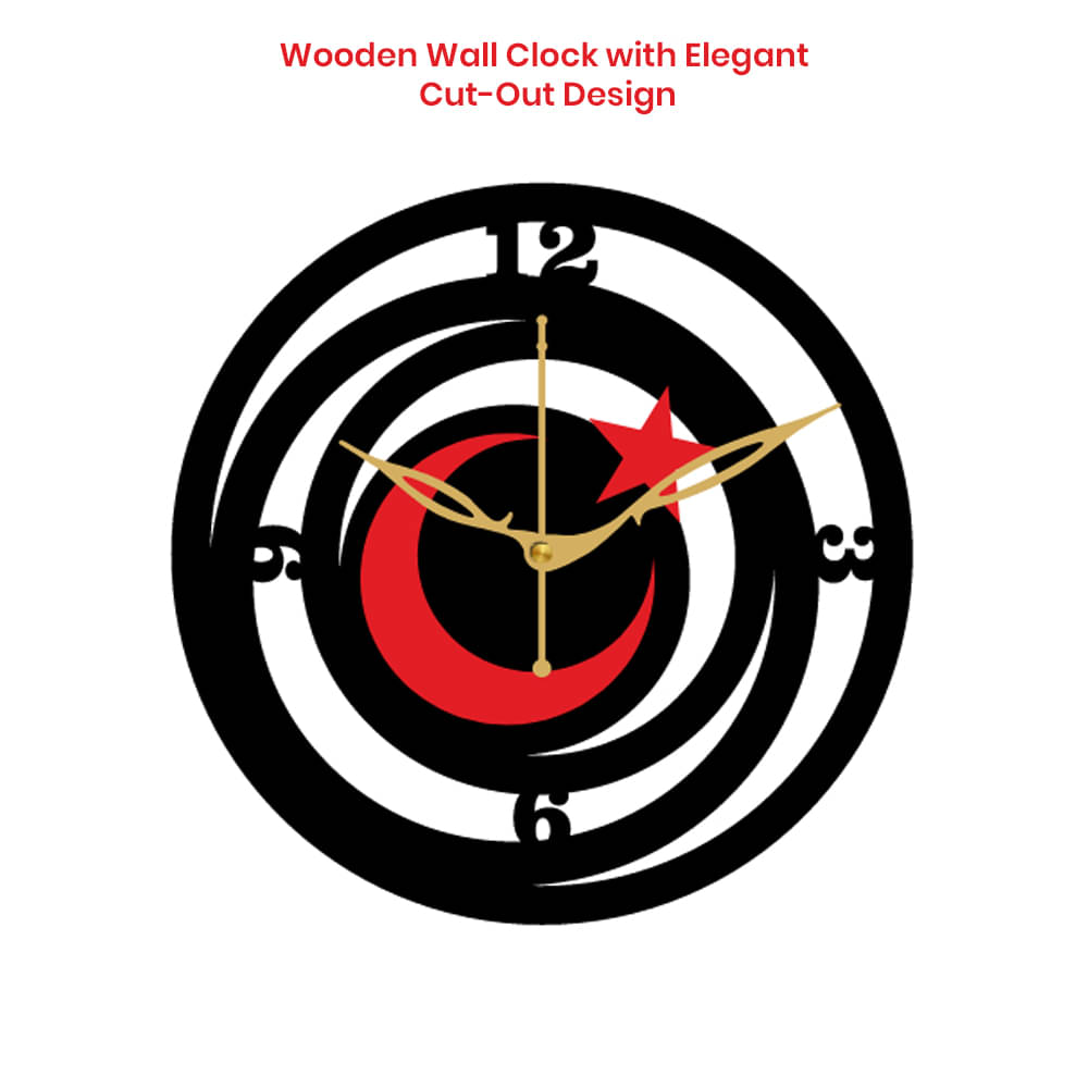     			Ikshaam Sarees Assymetric Analog Wall Clock