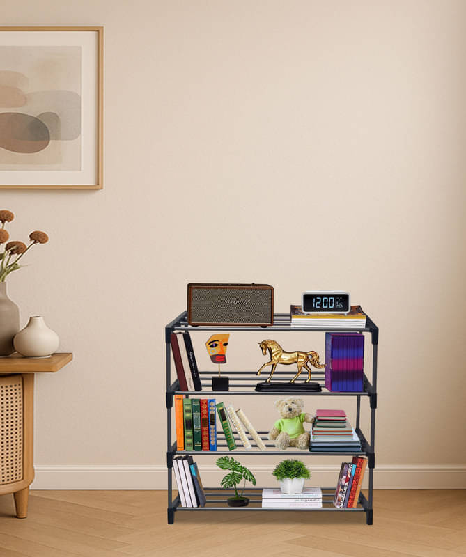    			Konline 4-Layer Metal Book Shelf