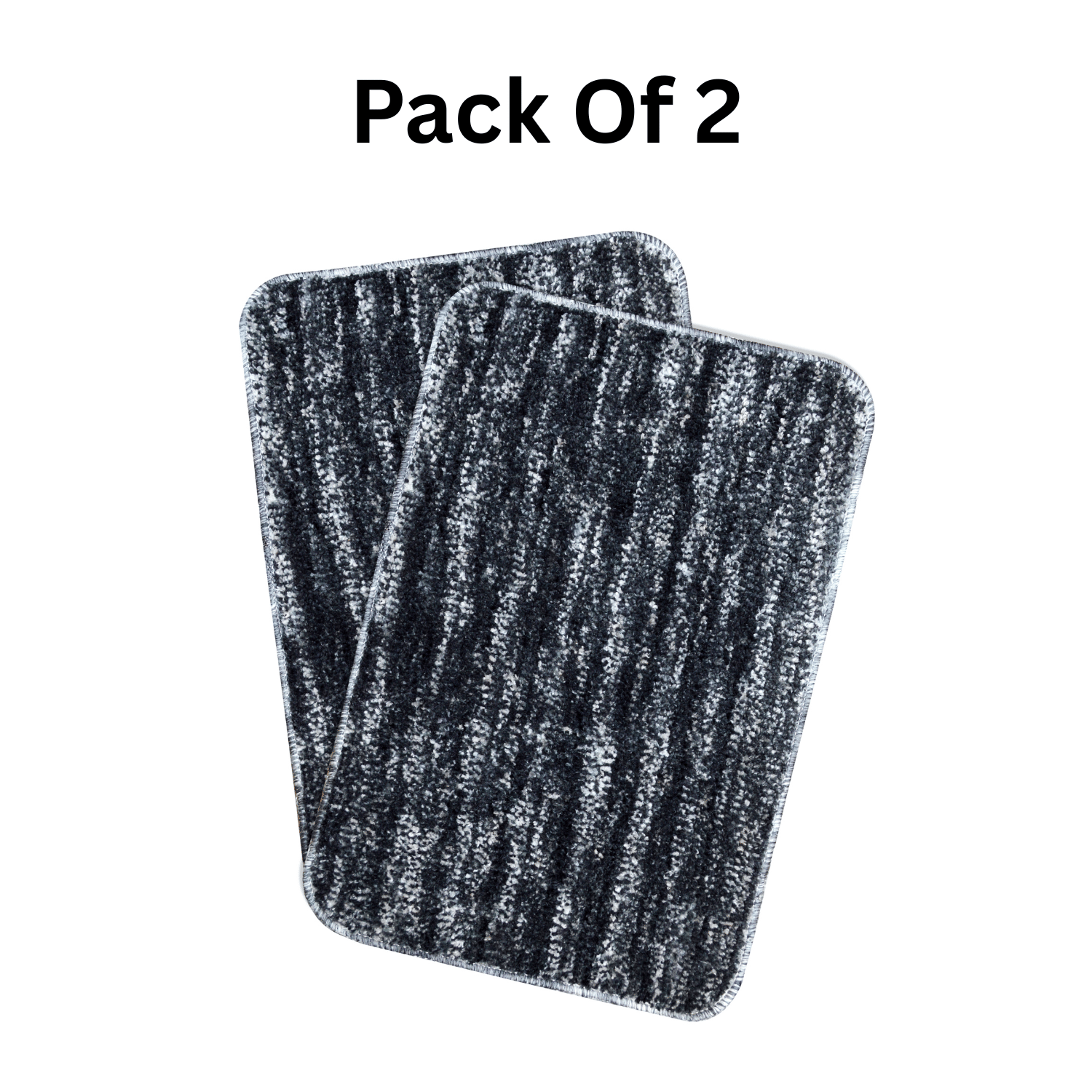     			LADLI JEE Black Synthetic Rectangular Floor Mat ( Pack of 2 )